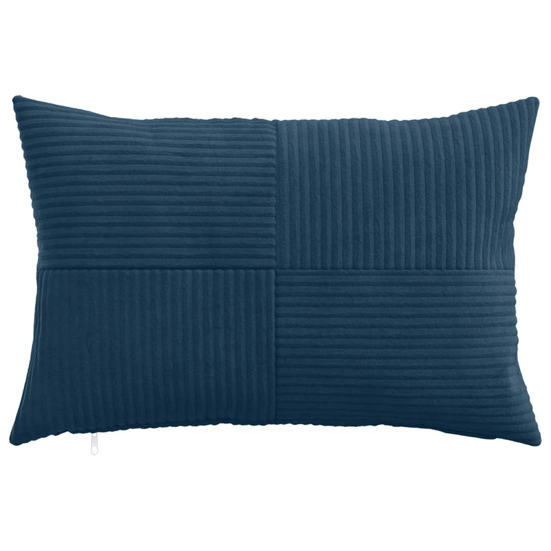 Cushion Cover 2 pcs ALMELO Navy Blue 30 x 50 cm Corduroy