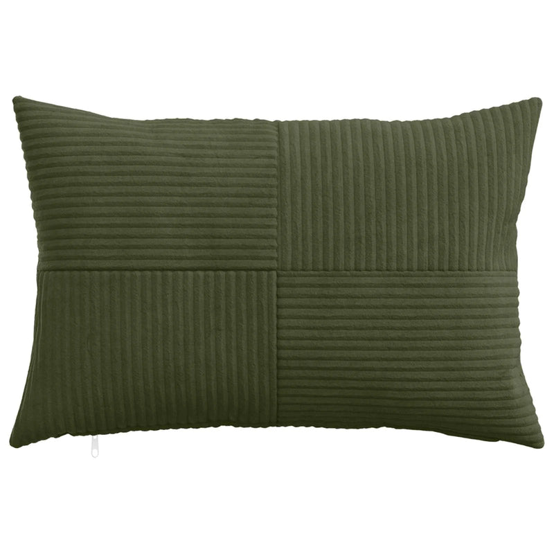 Cushion Cover 2 pcs ALMELO Green 30 x 50 cm Corduroy