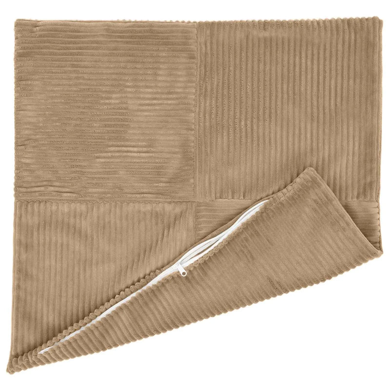 Cushion Cover 2 pcs ALMELO Brown 40 x 40 cm Corduroy