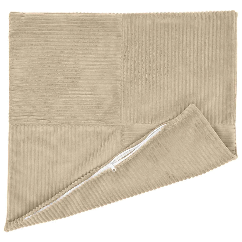 Cushion Cover 2 pcs ALMELO Taupe 40 x 40 cm Corduroy