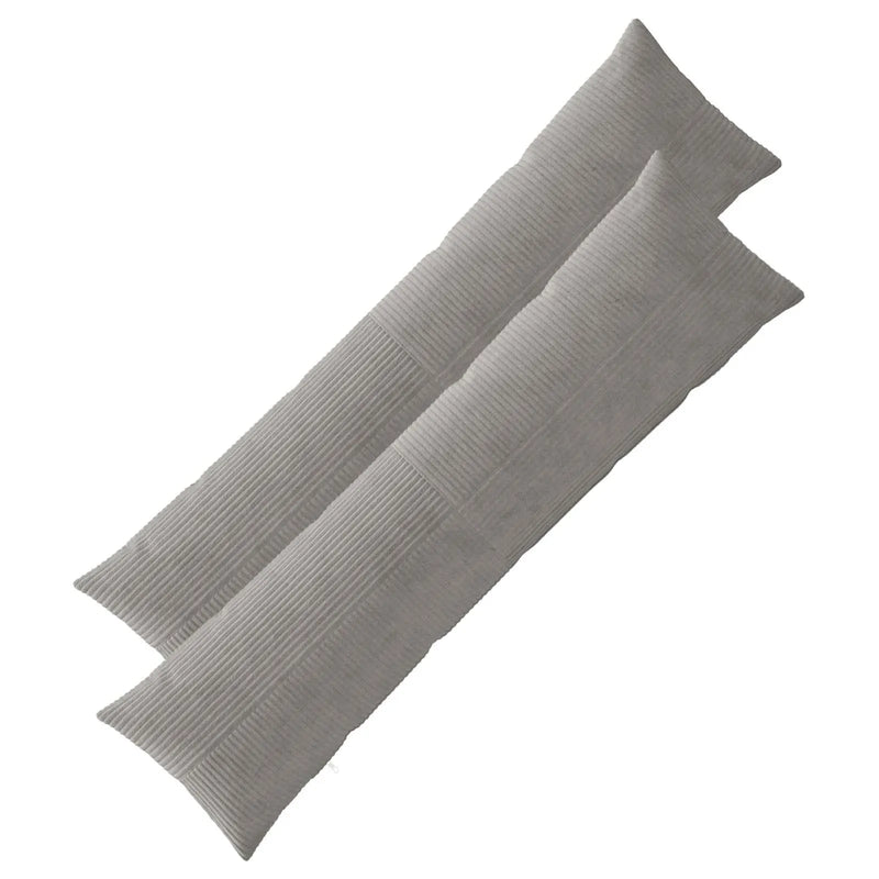 Cushion Cover 2 pcs ALMELO Light Grey 40 x 145 cm Corduroy