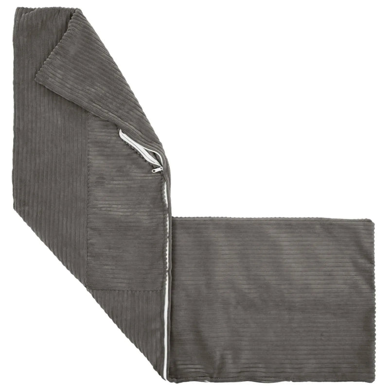 Cushion Cover ALMELO Dark Grey 40 x 145 cm Corduroy