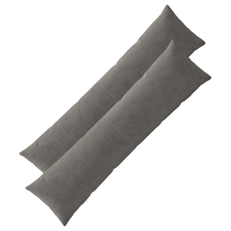 Cushion Cover 2 pcs ALMELO Dark Grey 40 x 145 cm Corduroy