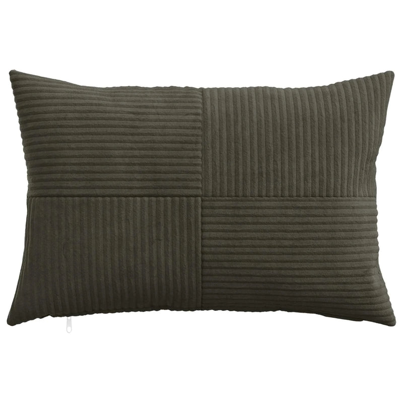 Cushion Cover 2 pcs ALMELO Anthracite 40 x 60 cm Corduroy