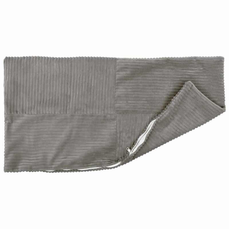 Cushion Cover 2 pcs ALMELO Light Grey 40 x 70 cm Corduroy