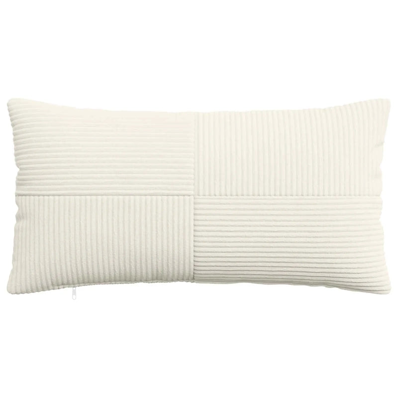 Cushion Cover 6 pcs ALMELO Cream 40 x 80 cm Corduroy
