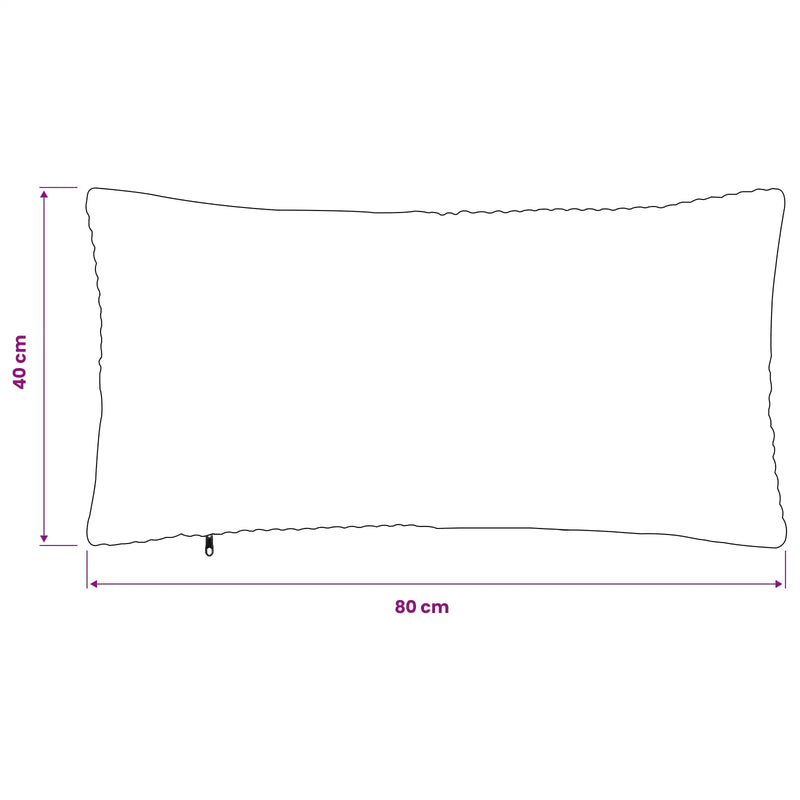 Cushion Cover 2 pcs ALMELO Anthracite 40 x 80 cm Corduroy