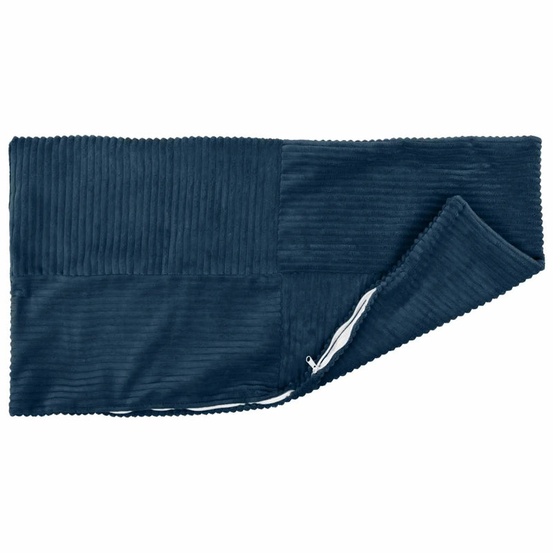 Cushion Cover 2 pcs ALMELO Navy Blue 40 x 80 cm Corduroy