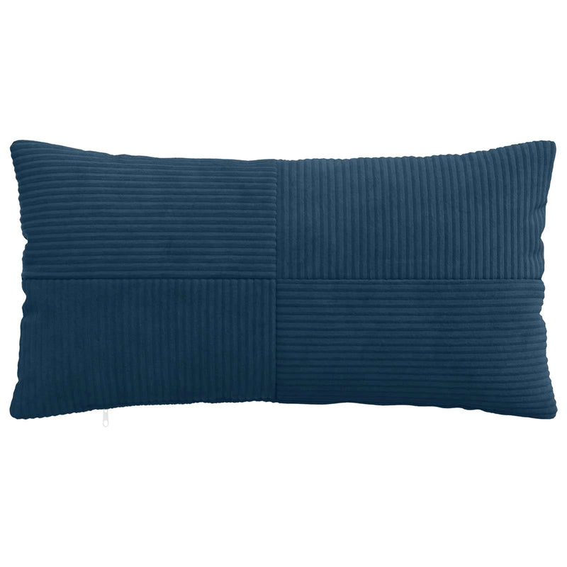 Cushion Cover 2 pcs ALMELO Navy Blue 40 x 80 cm Corduroy