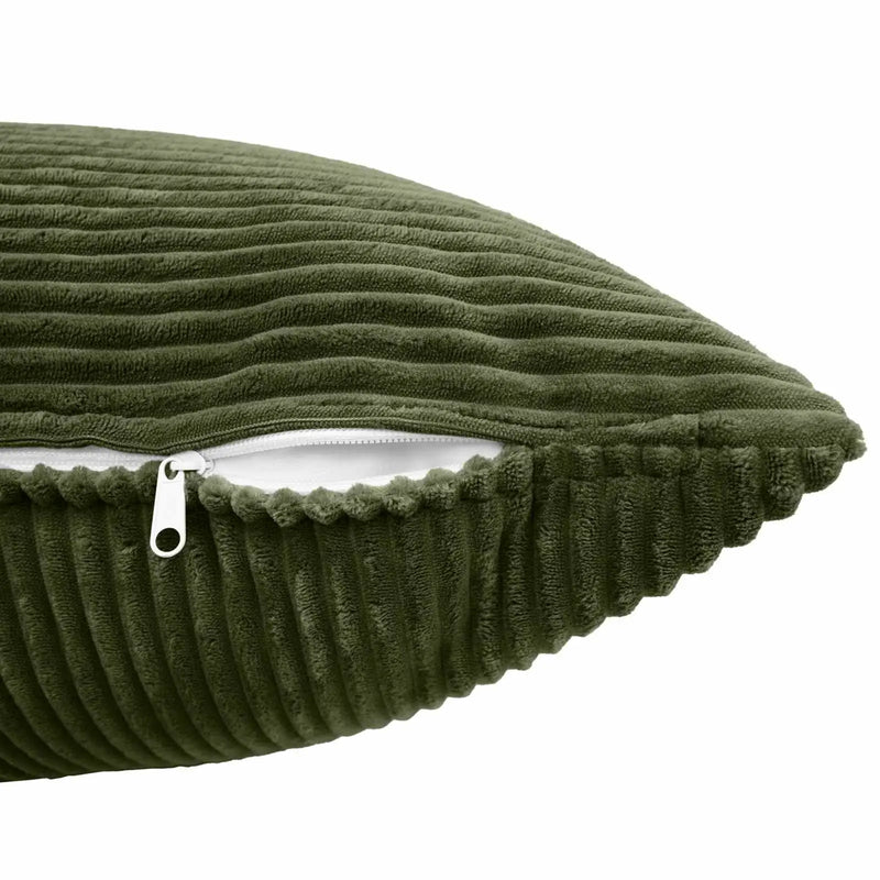 Cushion Cover 2 pcs ALMELO Green 40 x 80 cm Corduroy
