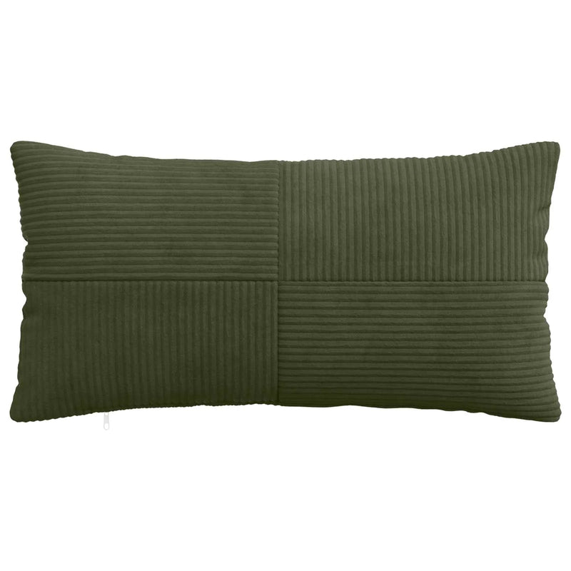 Cushion Cover 2 pcs ALMELO Green 40 x 80 cm Corduroy