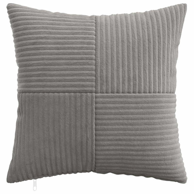 Cushion Cover 6 pcs ALMELO Light Grey 45 x 45 cm Corduroy