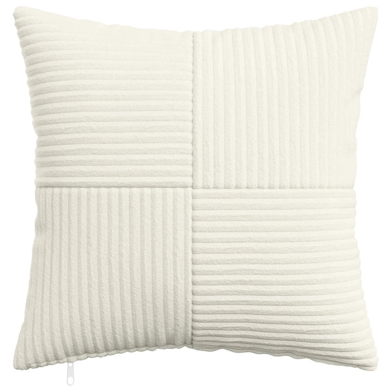 Cushion Cover 6 pcs ALMELO Cream 45 x 45 cm Corduroy