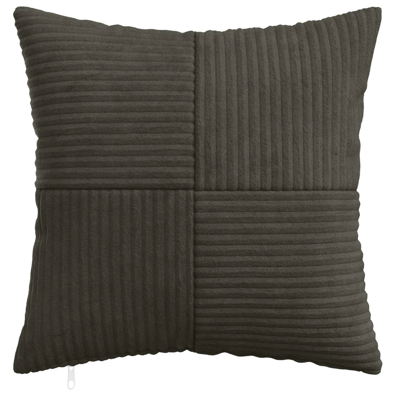 Cushion Cover 2 pcs ALMELO Anthracite 45 x 45 cm Corduroy