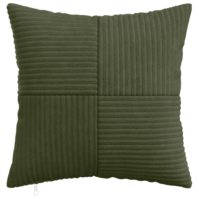 Cushion Cover 2 pcs ALMELO Green 45 x 45 cm Corduroy