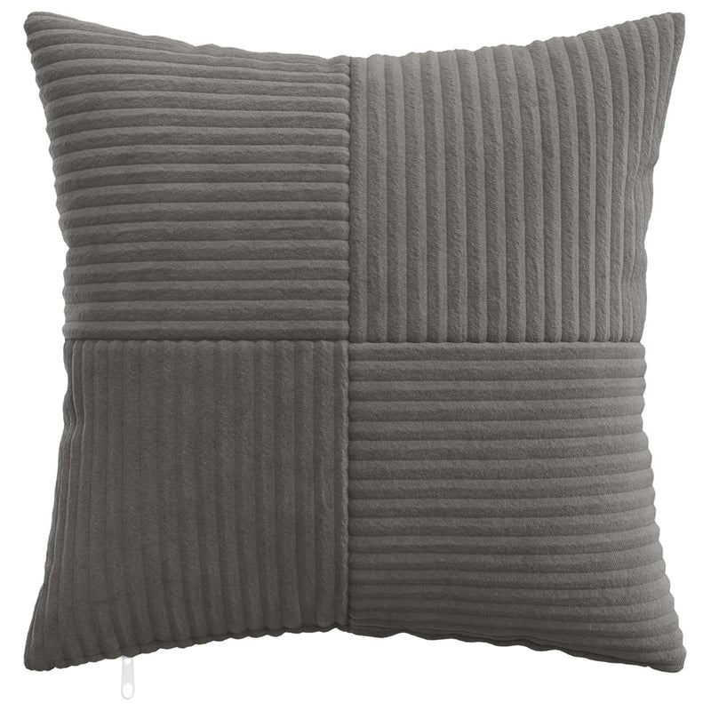 Cushion Cover 2 pcs ALMELO Dark Grey 50 x 50 cm Corduroy