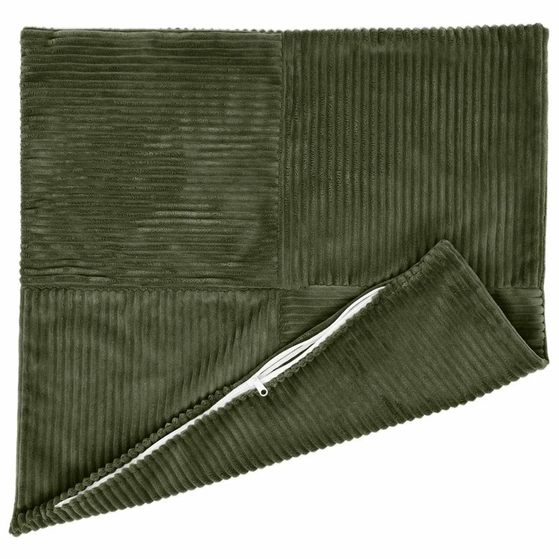 Cushion Cover 2 pcs ALMELO Green 50 x 50 cm Corduroy