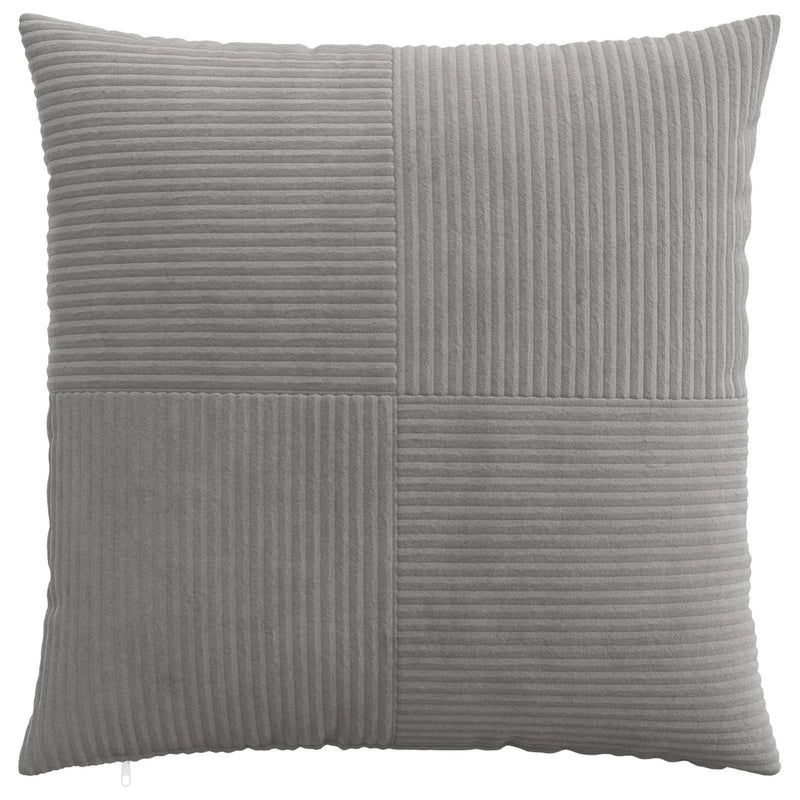 Cushion Cover 2 pcs ALMELO Light Grey 55 x 55 cm Corduroy
