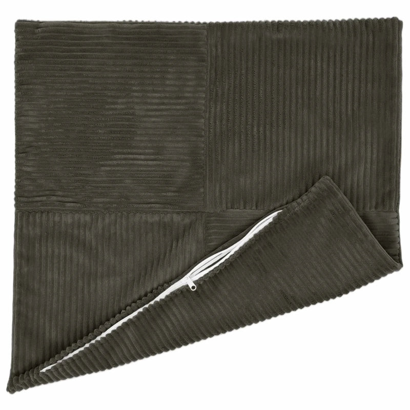 Cushion Cover 2 pcs ALMELO Anthracite 55 x 55 cm Corduroy