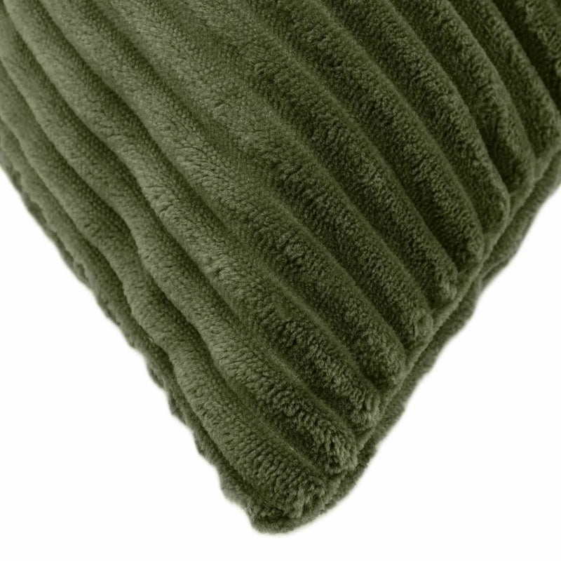 Cushion Cover 2 pcs ALMELO Green 55 x 55 cm Corduroy