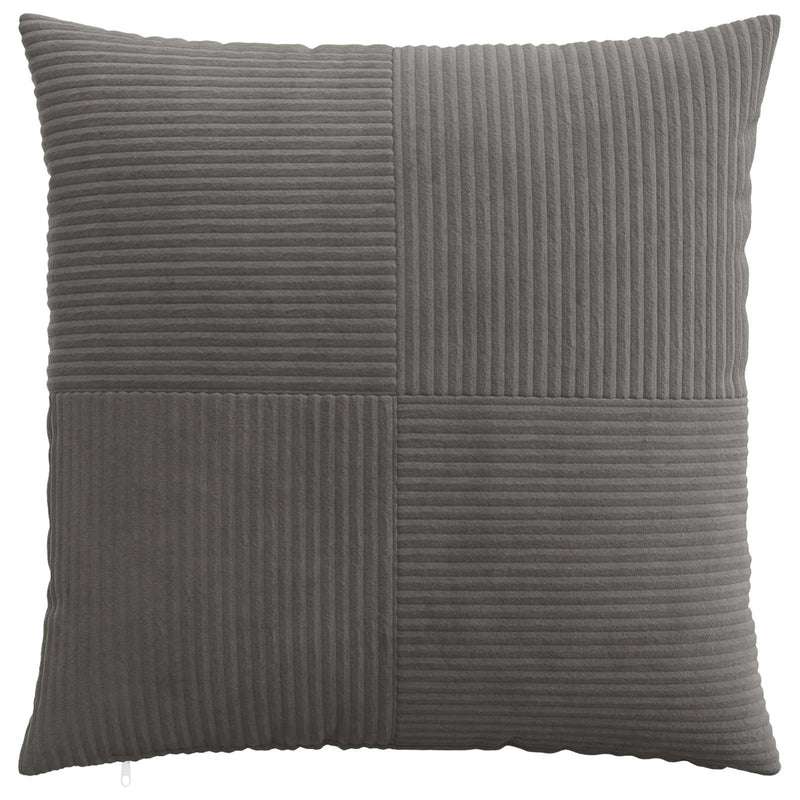 Cushion Cover 2 pcs ALMELO Dark Grey 65 x 65 cm Corduroy