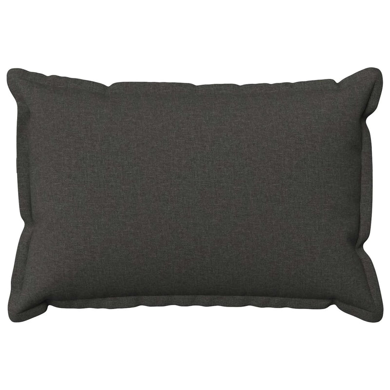 Cushion Cover 2 pcs HOUTEN Dark Grey 30 x 50 cm Faux Linen