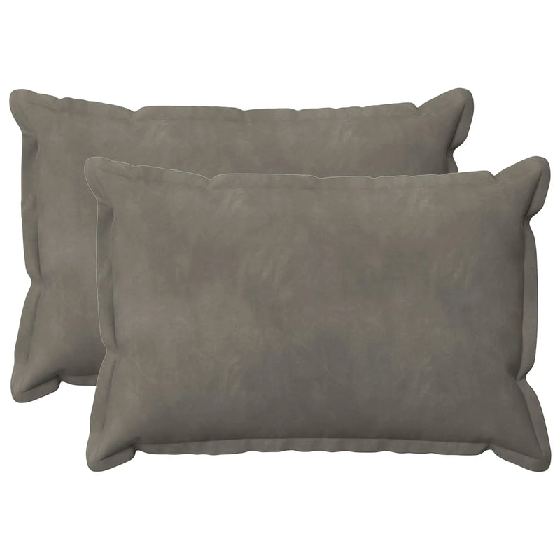 Cushion Cover 2 pcs HOUTEN Light Grey 30 x 50 cm Velvet