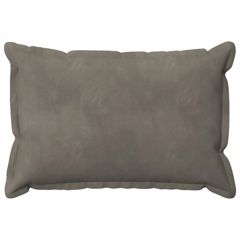 Cushion Cover 2 pcs HOUTEN Light Grey 30 x 50 cm Velvet