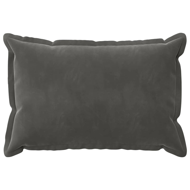 Cushion Cover 2 pcs HOUTEN Dark Grey 30 x 50 cm Velvet
