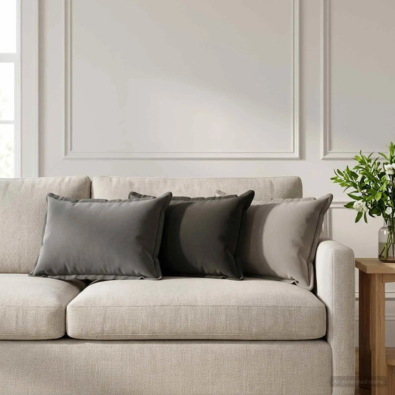 Cushion 2 pcs HOUTEN Black 40 x 60 cm Polyester