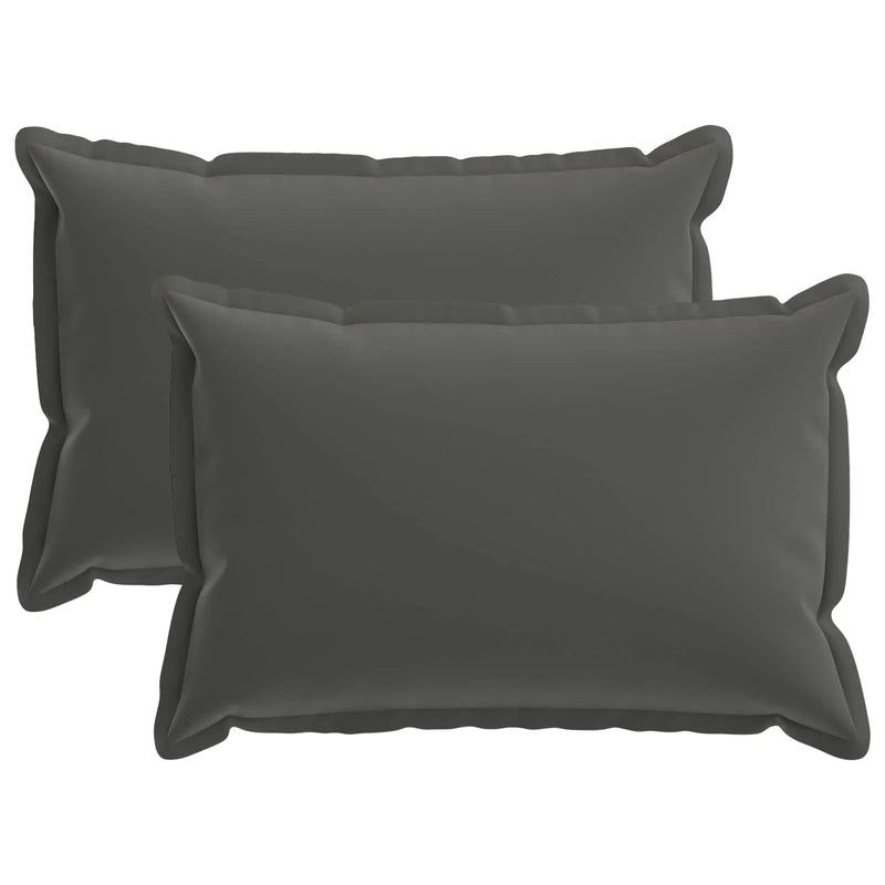 Cushion Cover 2 pcs HOUTEN Anthracite 30 x 50 cm Polyester