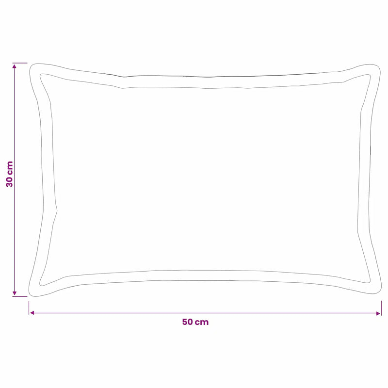 Cushion Cover 2 pcs HOUTEN Anthracite 30 x 50 cm Polyester