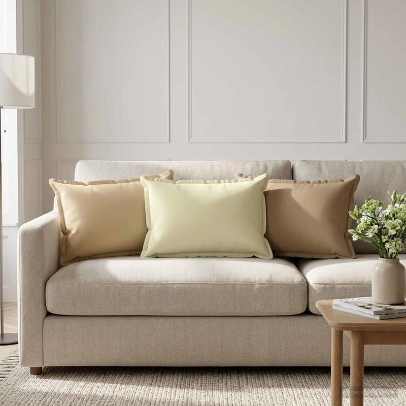 Cushion with Pillow HOUTEN 2 pcs Beige Polyester