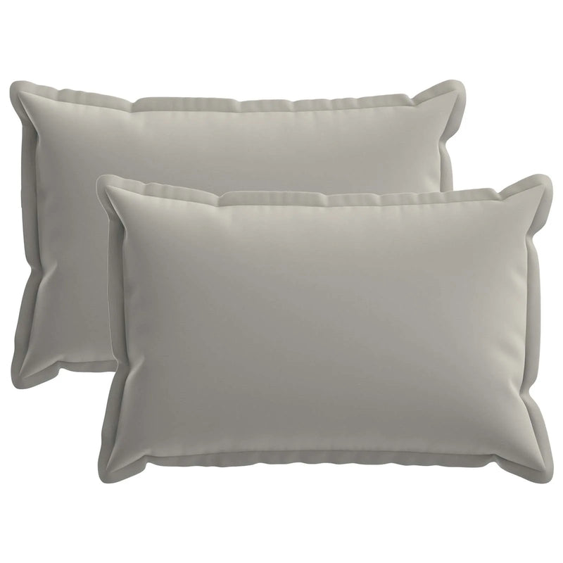Cushion Cover 2 pcs HOUTEN Grey 30 x 50 cm Polyester
