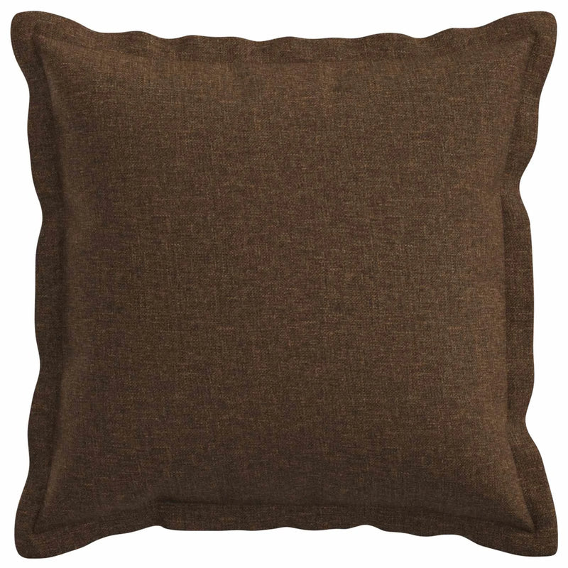 Cushion Cover 2 pcs HOUTEN Brown 40 x 40 cm Faux Linen