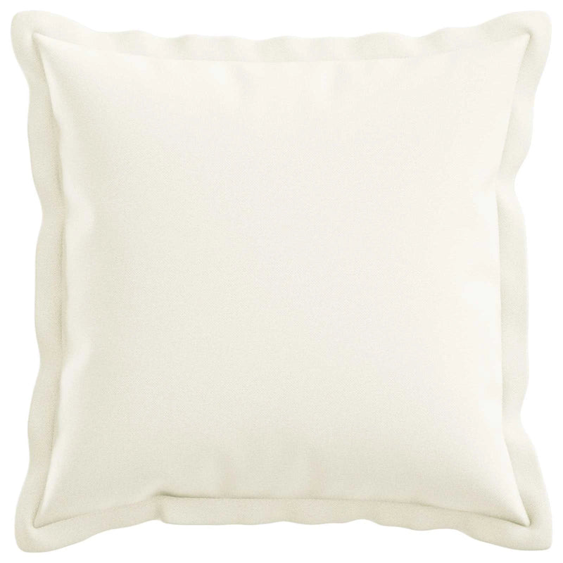 Cushion Cover 2 pcs HOUTEN White 40 x 40 cm Faux Linen