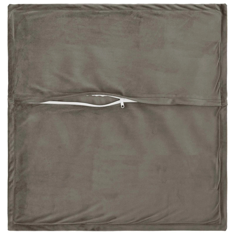 Cushion Cover 2 pcs HOUTEN Light Grey 40 x 40 cm Velvet