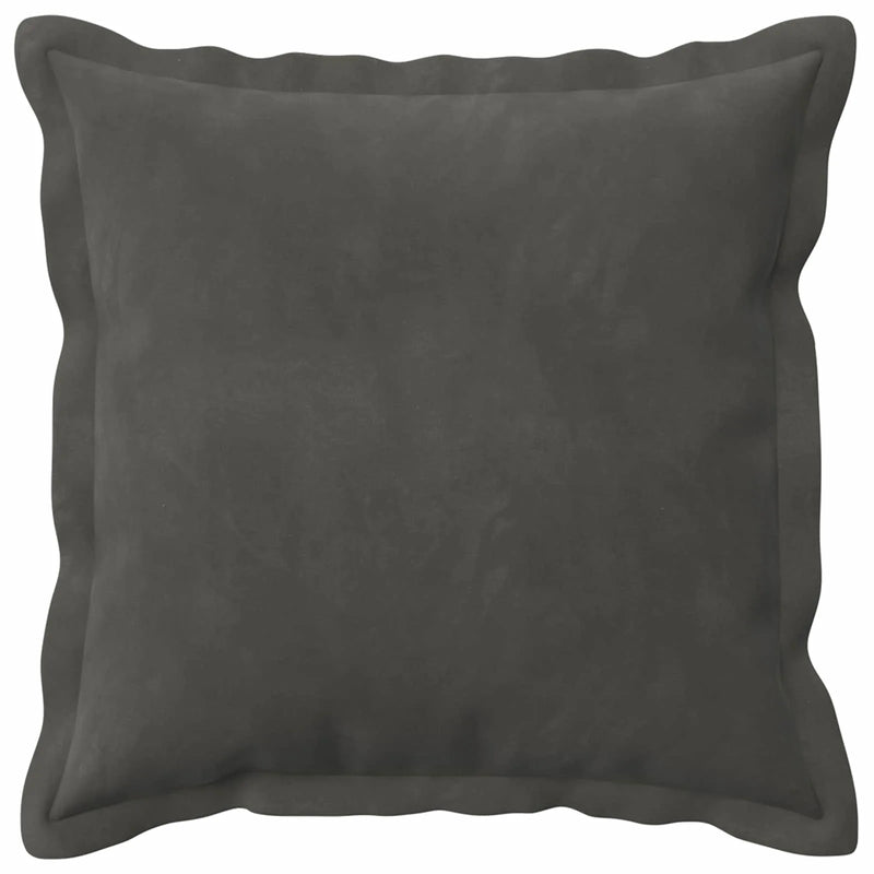 Cushion Cover 6 pcs HOUTEN Dark Grey 40 x 40 cm Velvet