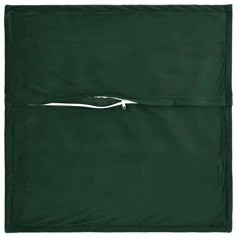 Cushion Cover 2 pcs HOUTEN Dark Green 40 x 40 cm Velvet