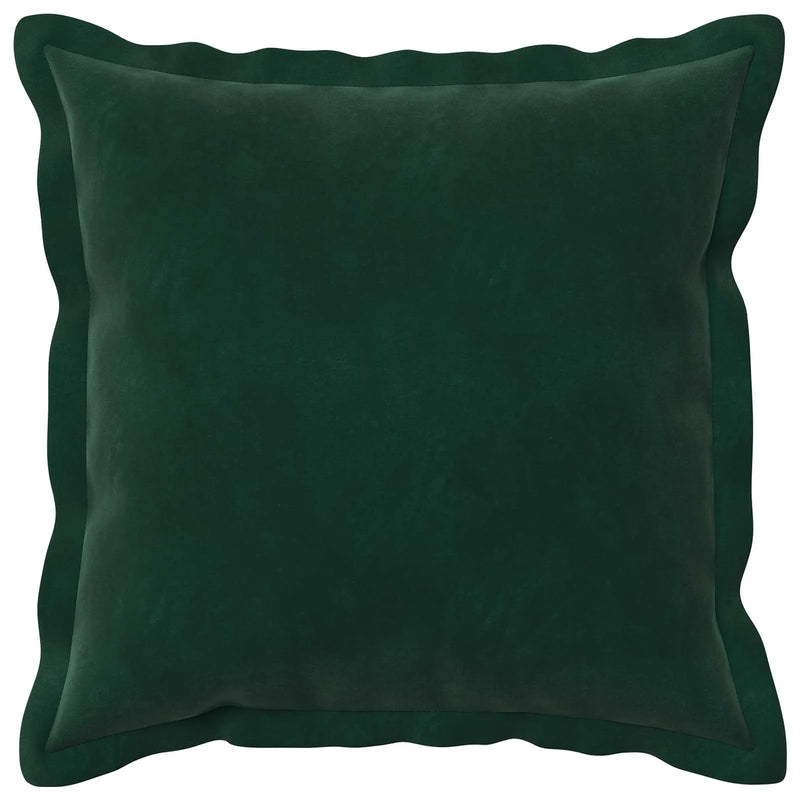 Cushion Cover 2 pcs HOUTEN Dark Green 40 x 40 cm Velvet