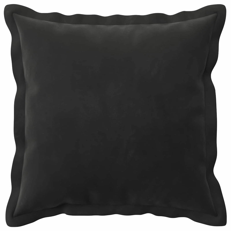 Cushion Cover 2 pcs HOUTEN Black 40 x 40 cm Velvet