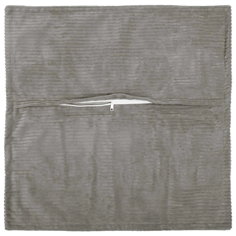 Cushion Cover 2 pcs HOUTEN Light Grey 40 x 40 cm Corduroy