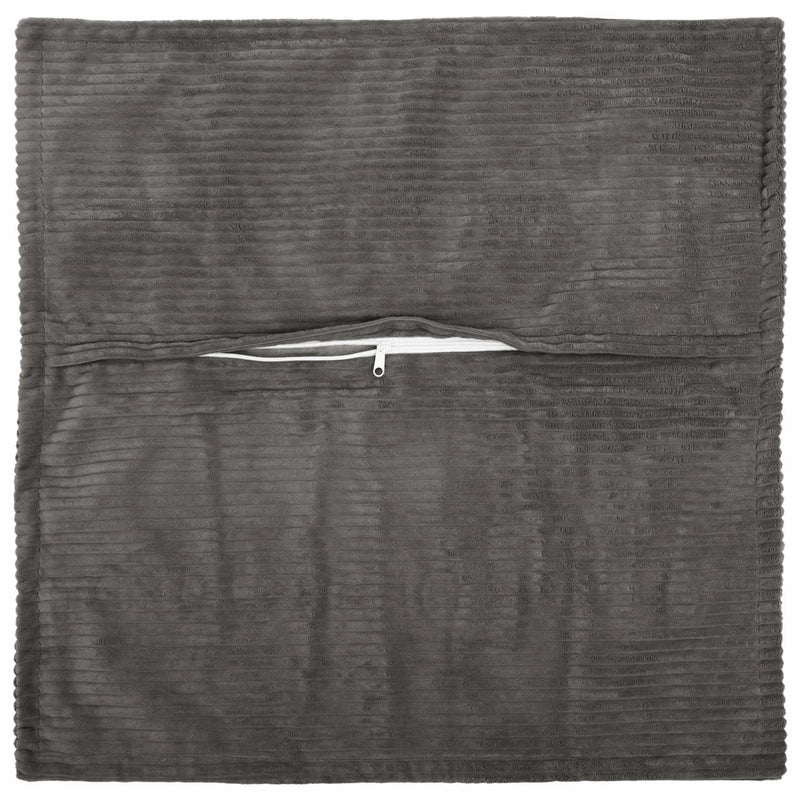 Cushion Cover 2 pcs HOUTEN Dark Grey 40 x 40 cm Corduroy