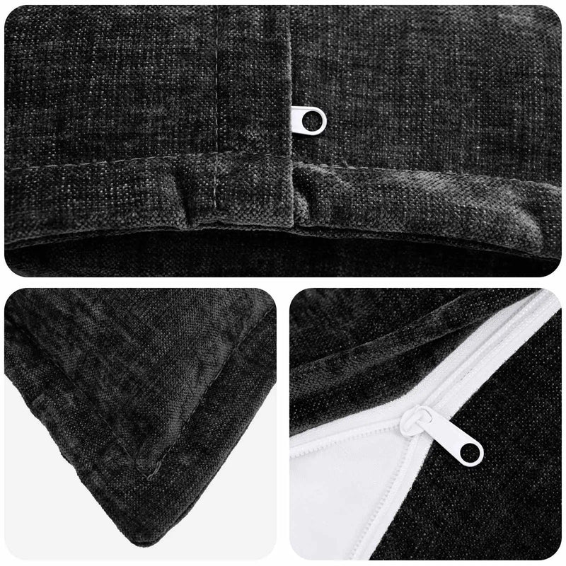 Cushion Cover 2 pcs HOUTEN Anthracite 40 x 40 cm