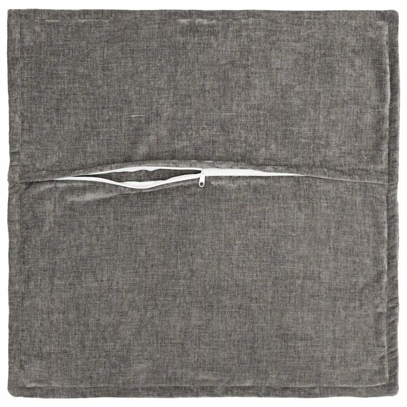 Cushion Cover 2 pcs HOUTEN Dark Grey 40 x 40 cm Chenille Fabric