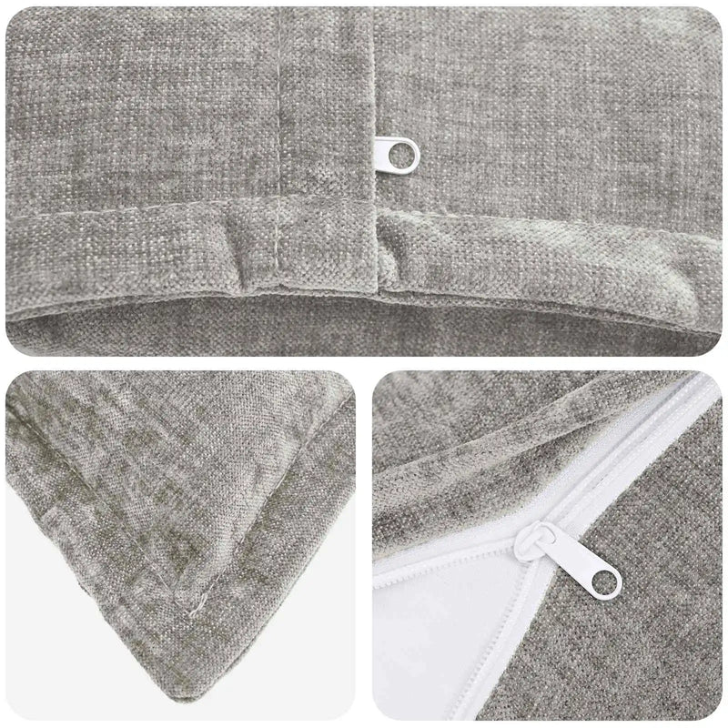 Cushion Cover 2 pcs HOUTEN Light Grey 40 x 40 cm