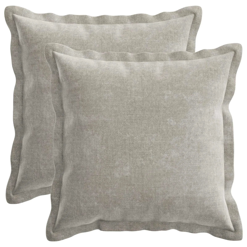 Cushion Cover 2 pcs HOUTEN Light Grey 40 x 40 cm