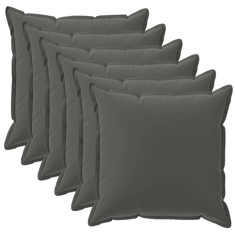 Cushion Cover 6 pcs HOUTEN Anthracite 40 x 40 cm Polyester