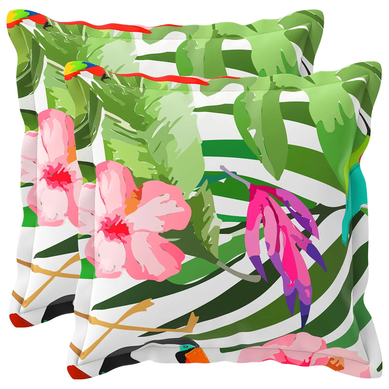 Cushion Cover 2 pcs HOUTEN Black 40 x 40 cm Polyester