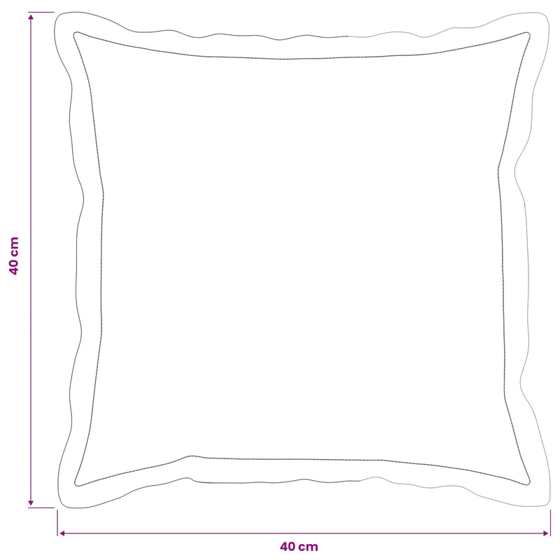 Cushion Cover 6 pcs HOUTEN Cream 40 x 40 cm Polyester